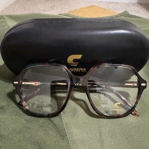 Carrera Men's Black Glasses Case with Tortoise Shell Glasses